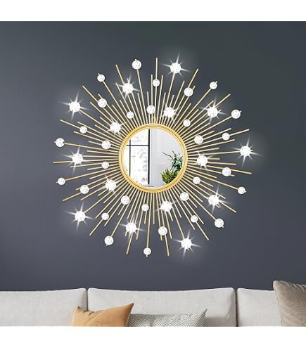 Amazon.co.jp: Madison Park Fiore Sunburst Mirror, Small, Gold